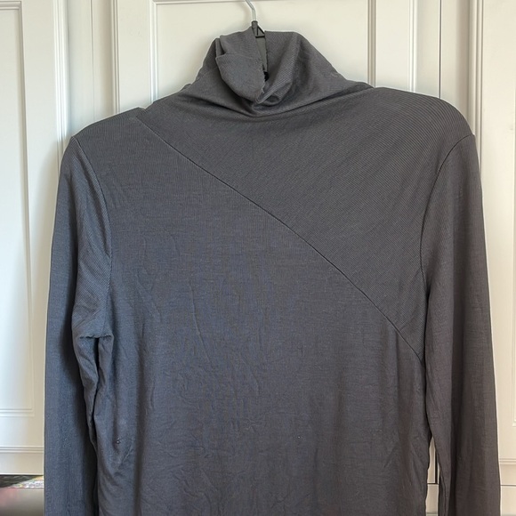 AG Adriano Goldschmied Women's Chels Ribbed Knit Fitted Longsleeve Turtleneck- M - Picture 3 of 10